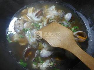 圆蛤虾潺汤的做法步骤：9