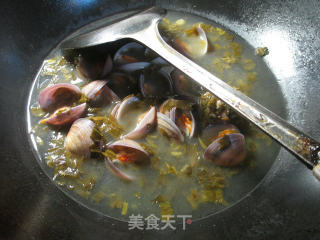 雪菜圆蛤汤的做法步骤：7