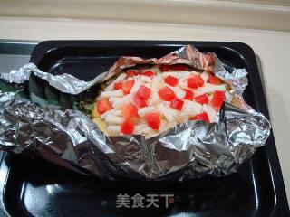 菠萝海鲜焗饭的做法步骤：13