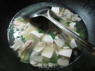 青菜三鲜豆腐羹的做法步骤：8