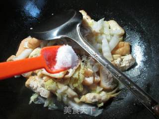 油豆腐蛏子炒白菜的做法步骤：7