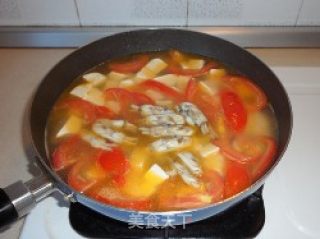 蛏子蕃茄豆腐羹的做法步骤：8