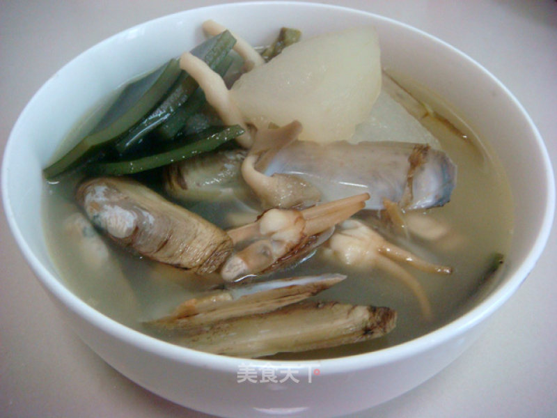 海带蛏子鲜汤的做法