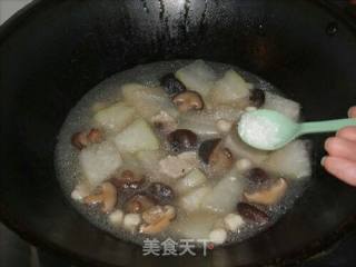 香菇鲜贝冬瓜汤的做法步骤：8