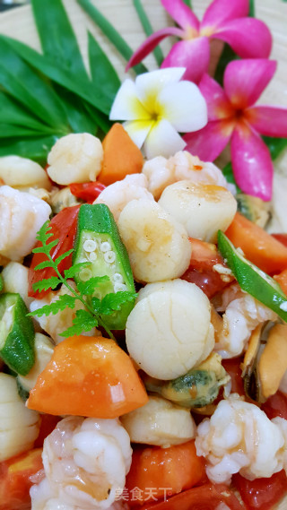 东南亚海鲜水果沙律的做法步骤：4