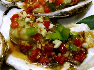 蒜蓉彩椒烤牡蛎的做法步骤：9