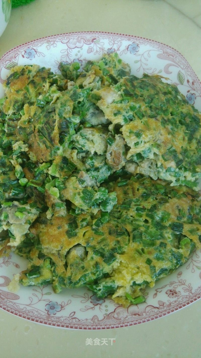 牡蛎韭菜鸡蛋饼的做法