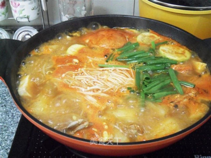 主妇版韩式海鲜汤的做法