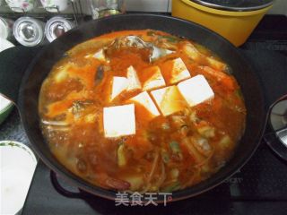 主妇版韩式海鲜汤的做法步骤：6