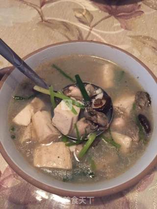 豆腐香菇牡蛎汤的做法步骤：5