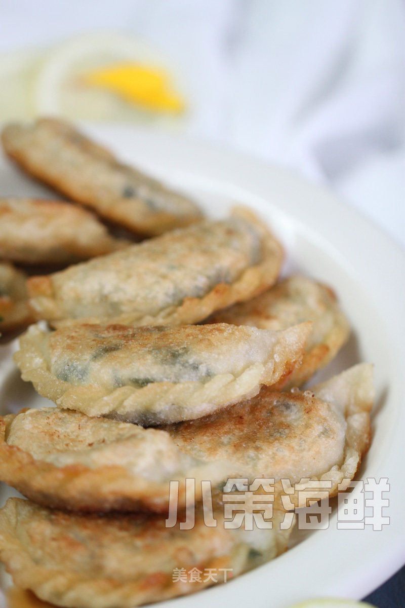 小策海鲜今日菜谱：生蚝煎饺 牡蛎，海蛎，韭菜豆腐饺子的做法