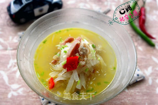 宝贝秋季润燥文蛤银丝汤的做法步骤：4