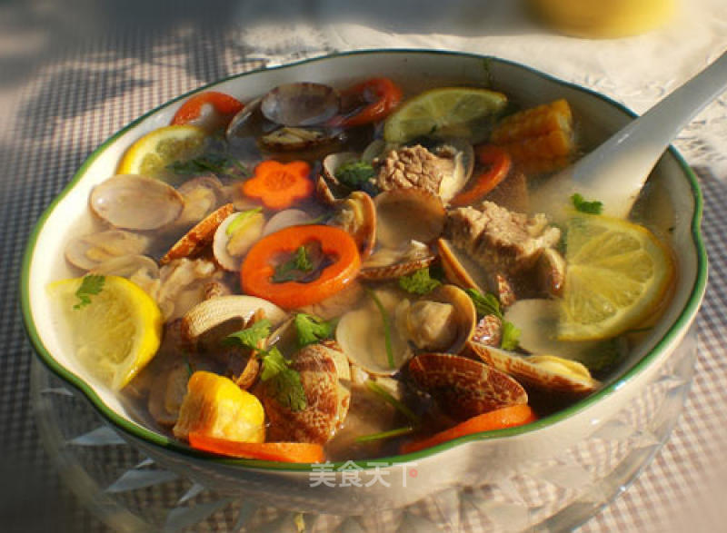 柠檬花蛤牛腩汤的做法