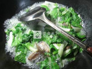 小白菜花蛤汤的做法步骤：6
