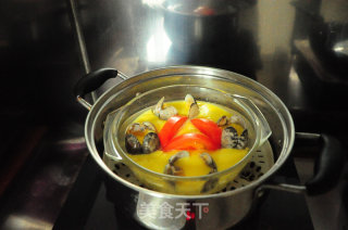 #新侬健康餐桌#---番茄花蛤蒸蛋的做法步骤：11