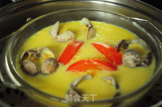 #新侬健康餐桌#---番茄花蛤蒸蛋的做法步骤：13
