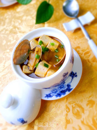 韩式花蛤豆腐汤的做法步骤：8