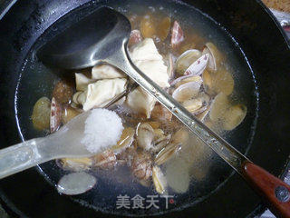 面结花蛤汤的做法步骤：10