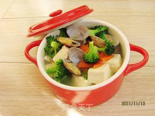 西兰花豆腐汤的做法步骤：9