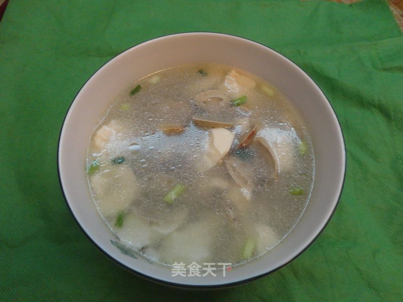 内酯豆腐花蛤汤的做法