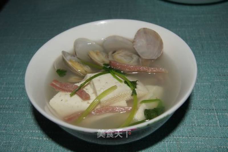 豆腐花蛤汤的做法