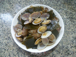 海带炒花蛤的做法步骤：13
