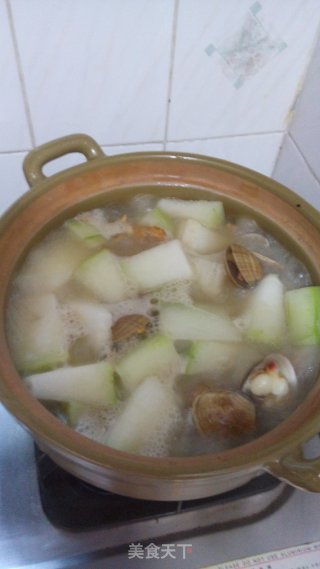 冬瓜花蛤汤的做法步骤：4