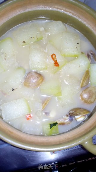 冬瓜花蛤汤的做法步骤：5