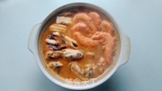韩式泡菜海鲜汤的做法步骤：9