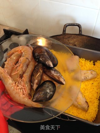 西班牙海鲜饭-电饭煲版的做法步骤：8