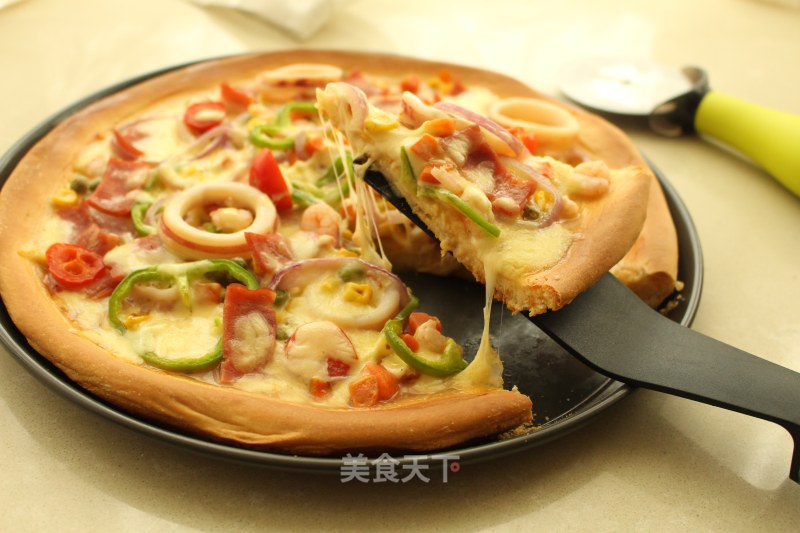 #信任之美#海鲜大狂欢披萨——家庭版（冷藏发酵）的做法