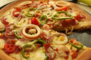 #信任之美#海鲜大狂欢披萨——家庭版（冷藏发酵）的做法步骤：17
