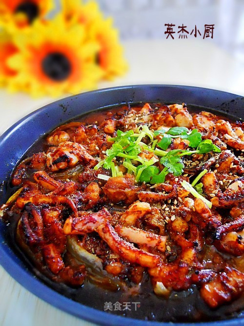 韩式辣味烤鱿鱼的做法