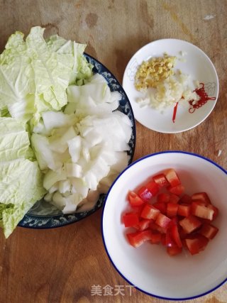 淡菜炒白菜的做法步骤：4