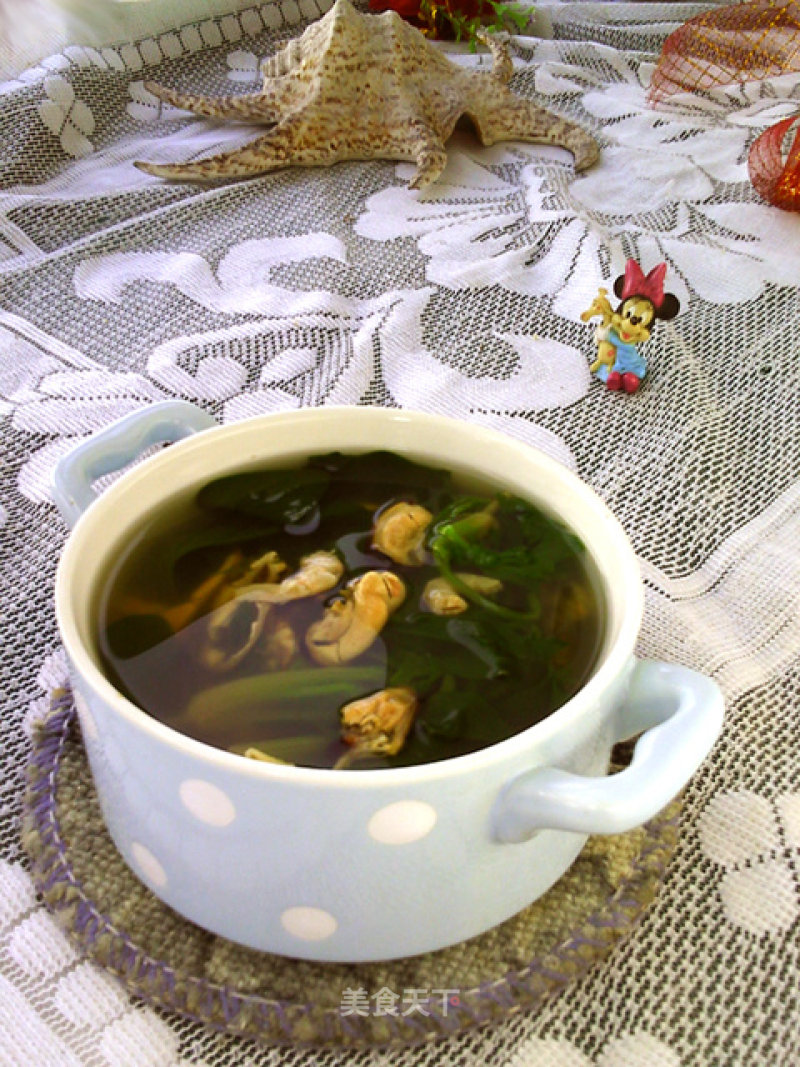 绿菠淡菜汤的做法