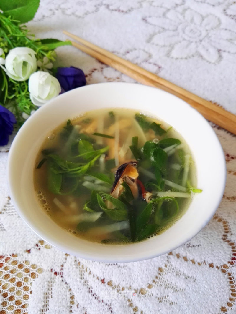淡菜苜蓿汤的做法