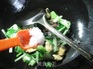 小白菜炒淡菜 的做法步骤：5