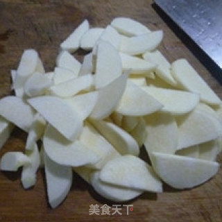 茭白淡菜炒青菜的做法步骤：3