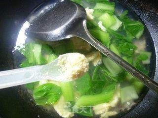 青菜淡菜鸡蛋汤的做法步骤：12