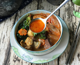 韩式海鲜锅的做法步骤：13