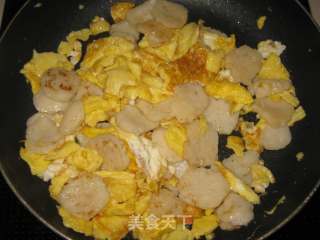 墨鱼丸炒鸡蛋的做法步骤：8
