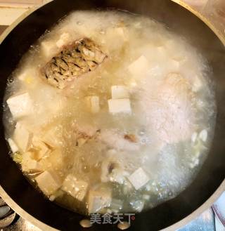 鲤鱼冻豆腐汤的做法步骤：8