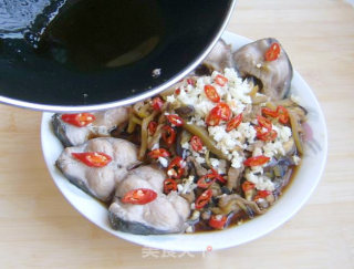 秋茄炝锅鱼的做法步骤：6