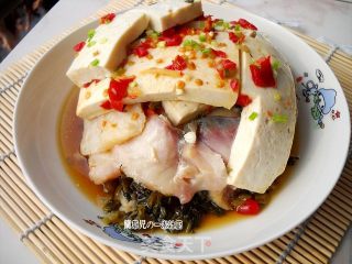 雪菜蒸鱼豆腐的做法步骤：17